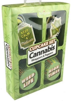 Cupcake Set Cannabis