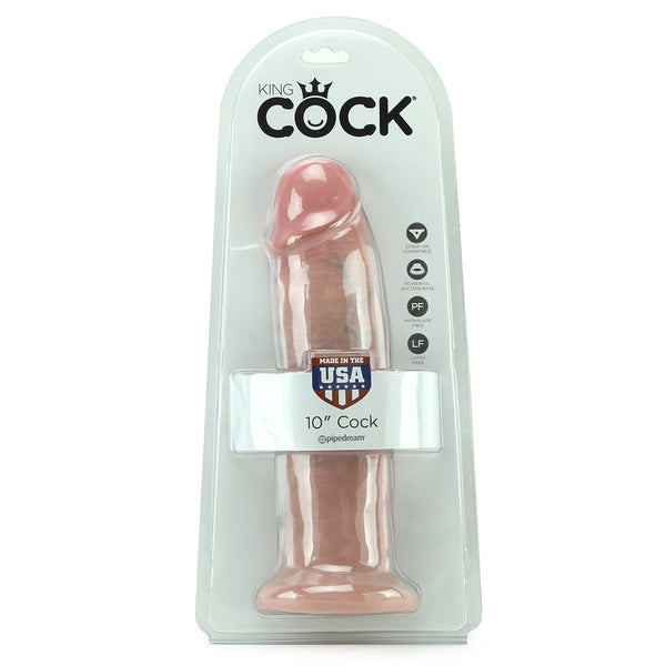 King Cock 10 Inch Dildo in Flesh