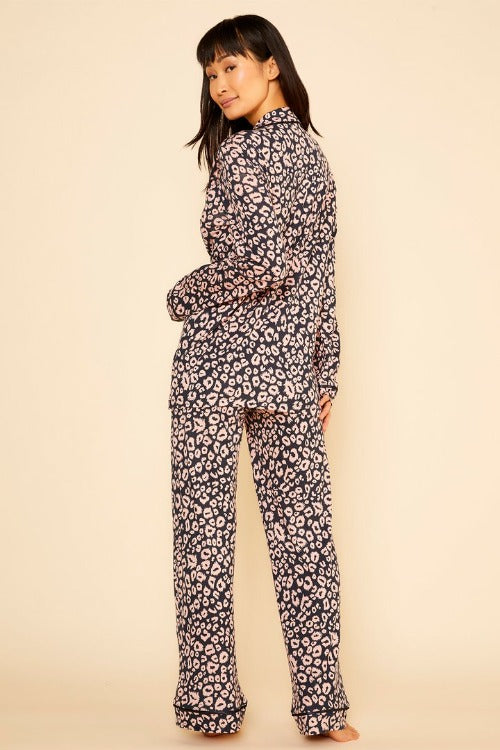 Bella Printed Printed Long Sleeve Top & Pant Pajama Set