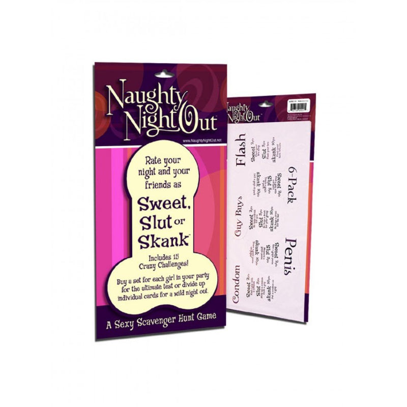 Naughty Night Out Sweet Slut or Skank Game