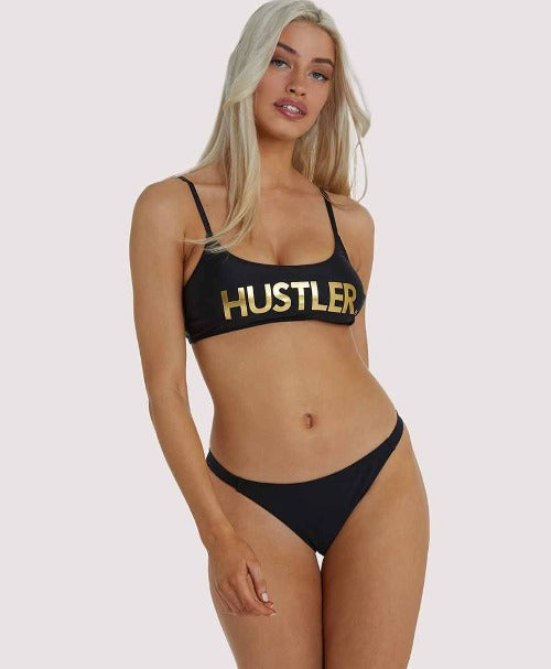 HUSTLER Logo Crop Bikini Top