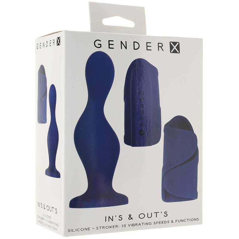 Gender X In's & Out's Vibrating Dildo and Stroker Set